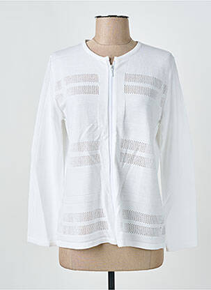 Gilet manches longues manches longues blanc I.ODENA femme