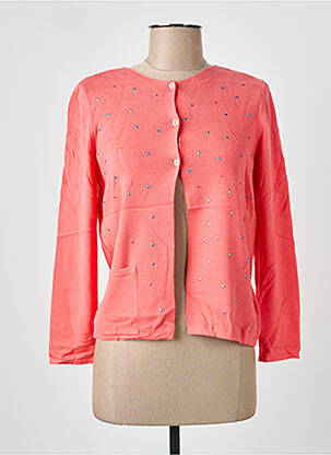 Gilet manches longues coupe cintrée orange I.ODENA femme