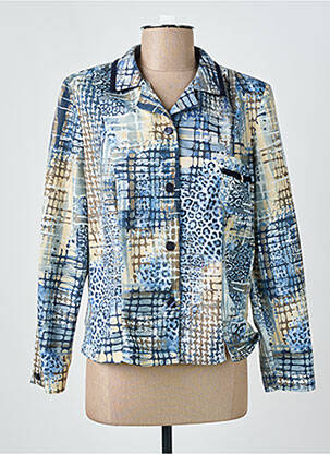 Veste casual coupe droite bleu GUY DUBOUIS femme