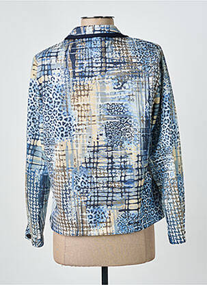 Veste casual coupe droite bleu GUY DUBOUIS femme