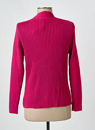 Gilet manches longues coupe cintrée rose I.ODENA femme