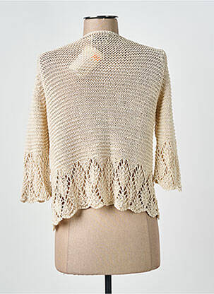 Gilet manches longues manches 3/4 beige I.ODENA femme