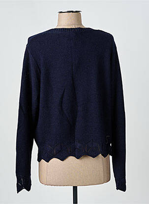 Gilet manches longues coupe cintrée bleu I.ODENA femme