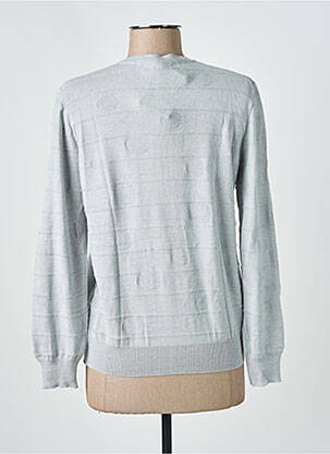 Gilet manches longues col rond gris I.ODENA femme