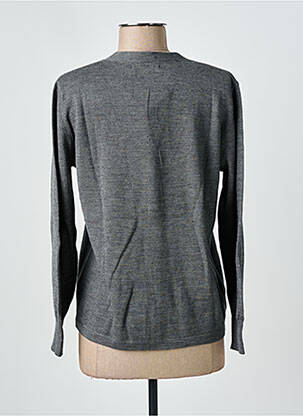Gilet manches longues coupe cintrée gris I.ODENA femme