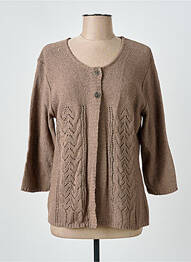 Gilet manches longues manches 3/4 marron GRIFFON femme