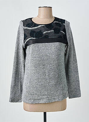 Pull coupe droite manches longues gris MERI & ESCA femme
