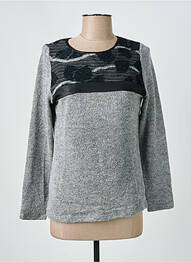 Pull col rond manches longues gris MERI & ESCA femme