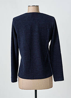 Pull coupe cintrée manches longues bleu GRIFFON femme