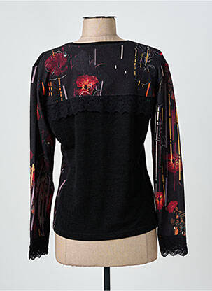 Pull coupe cintrée manches longues noir GRIFFON femme