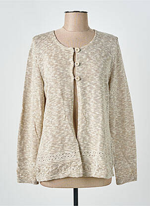 Gilet manches longues beige GRIFFON femme