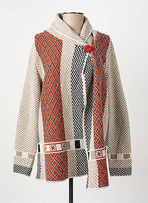 Gilet manches longues beige GUY DUBOUIS femme