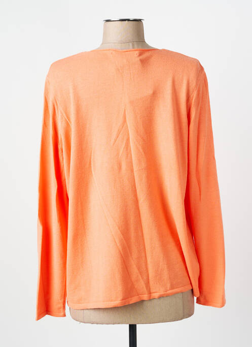 Gilet manches longues fermeture boutonnée sur le devant orange I.ODENA femme