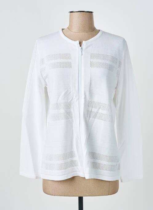 Gilet manches longues manches longues blanc I.ODENA femme