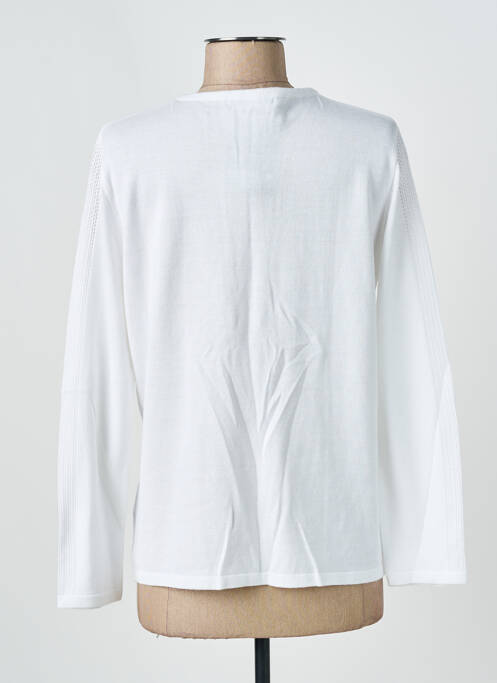 Gilet manches longues manches longues blanc I.ODENA femme