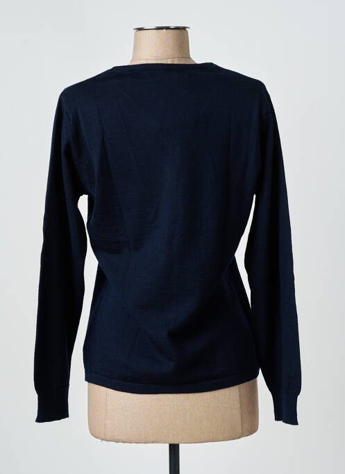Gilet manches longues coupe cintrée bleu I.ODENA femme