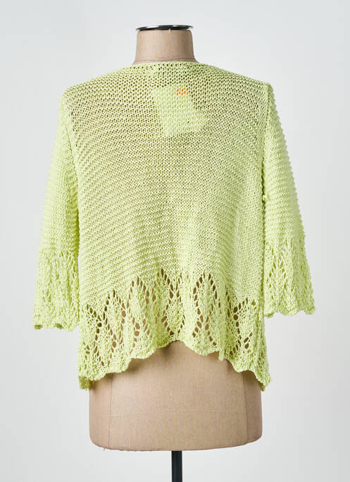 Gilet manches longues manches 3/4 vert I.ODENA femme