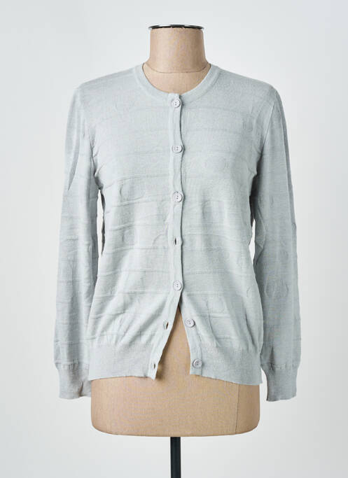 Gilet manches longues coupe cintrée gris I.ODENA femme