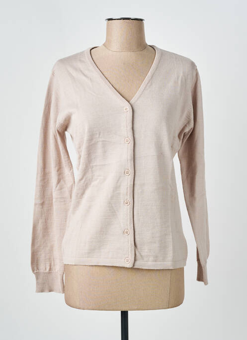 Gilet manches longues coupe cintrée beige I.ODENA femme