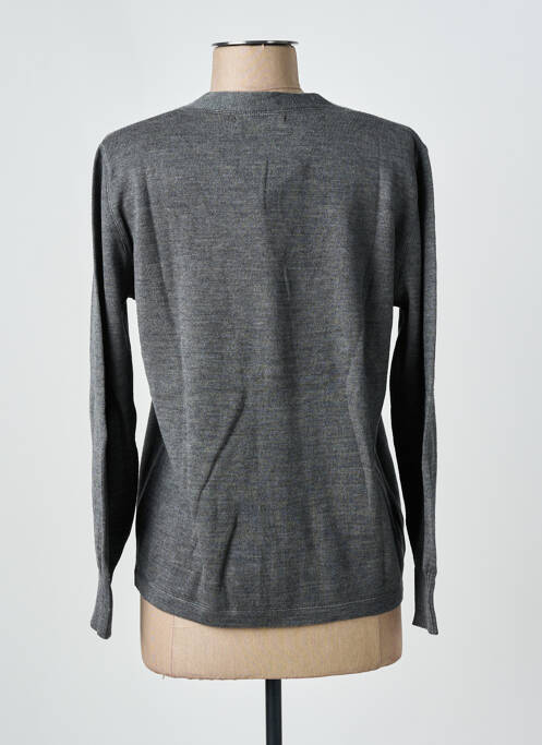 Gilet manches longues coupe cintrée gris I.ODENA femme
