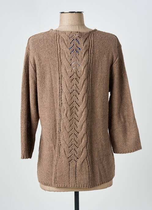 Gilet manches longues manches 3/4 marron GRIFFON femme