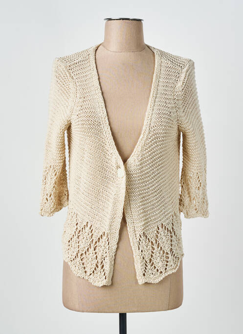 Gilet manches longues beige I.ODENA femme
