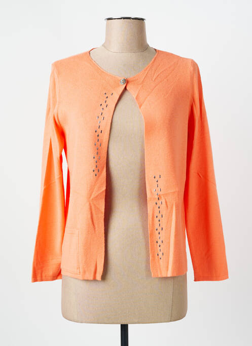 Gilet manches longues orange I.ODENA femme