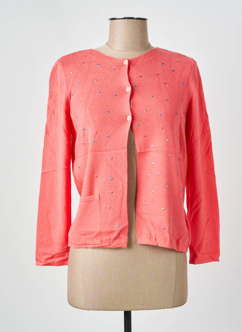 Gilet manches longues orange I.ODENA femme