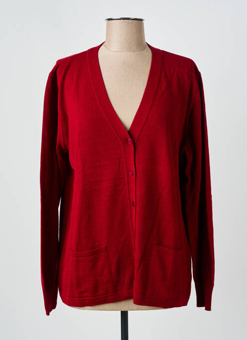 Gilet manches longues rouge I.ODENA femme