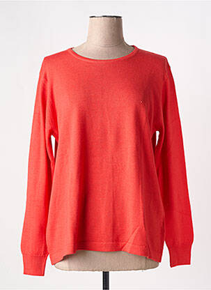 Pull col rond manches longues orange QUATRE VINGT JOURS femme