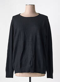 Pull col rond manches longues noir QUATRE VINGT JOURS femme