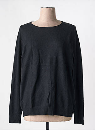 Pull col rond manches longues noir QUATRE VINGT JOURS femme