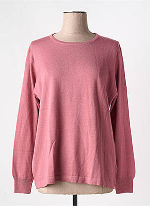 Pull coupe droite manches longues rose QUATRE VINGT JOURS femme