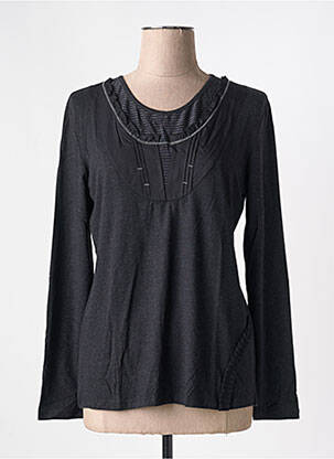 Top coupe cintrée manches longues gris MERI & ESCA femme