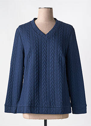 Sweat-shirt manches longues manches longues bleu MERI & ESCA femme