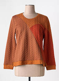 Sweat-shirt manches longues manches longues marron MERI & ESCA femme