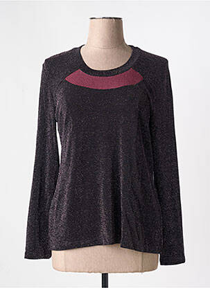 Top imprimé fantaisie manches longues violet MERI & ESCA femme