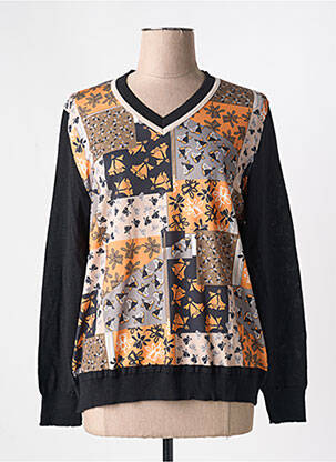 Pull coupe cintrée manches longues noir MERI & ESCA femme