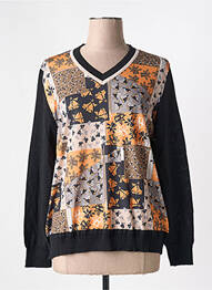 Pull coupe cintrée manches longues noir MERI & ESCA femme