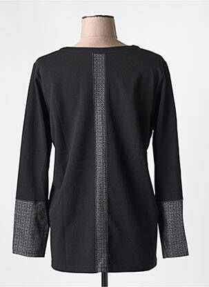 Top imprimé fantaisie manches longues noir GREGORY PAT femme