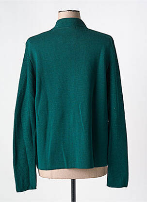 Gilet manches longues col v vert I.ODENA femme