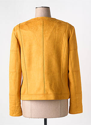 Veste casual col rond jaune GUY DUBOUIS femme