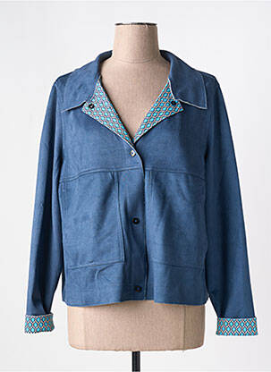 Veste casual coupe droite bleu REVER MILE femme