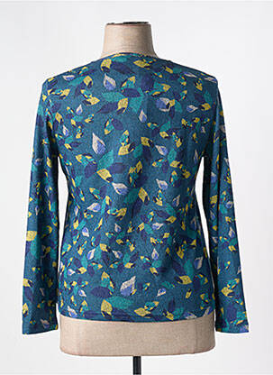 Top imprimé fantaisie manches longues bleu GRIFFON femme