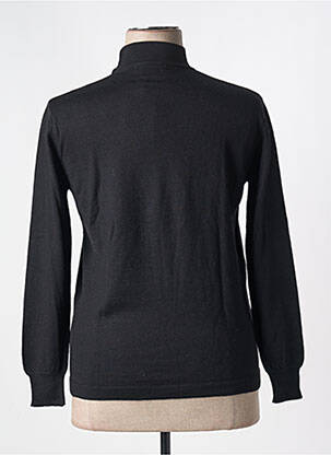 Pull col roulé coupe cintrée manches longues noir GRIFFON femme