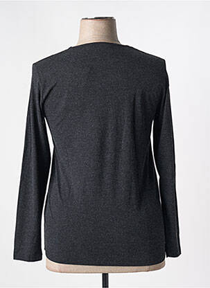 Top coupe cintrée manches longues gris GRIFFON femme