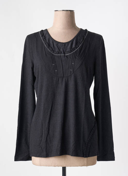 Top coupe cintrée manches longues gris MERI & ESCA femme