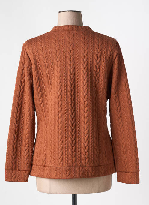 Sweat-shirt manches longues manches longues marron MERI & ESCA femme