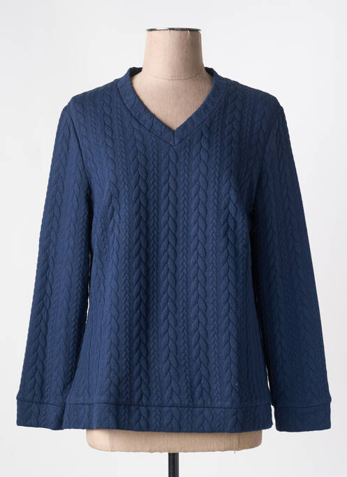 Sweat-shirt manches longues manches longues bleu MERI & ESCA femme