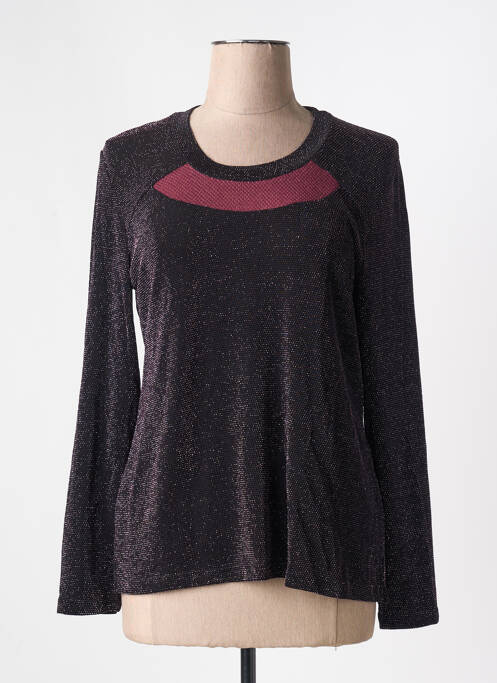 Top imprimé fantaisie manches longues violet MERI & ESCA femme